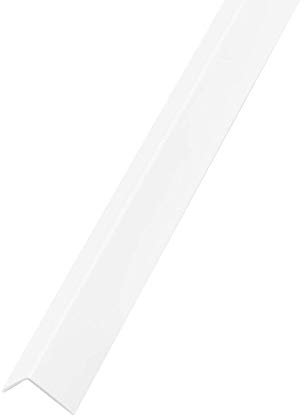 DQ-PP Profilé d'angle | 20 x 20 mm | 5 m (5 x 1 m) | Couleur : blanc | Matériau : PVC | Baguette d'angle en plastique | Protection des bords extérieurs | Profilé d'angle en L