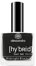 Alessandro Hybrid Lack Midnight Black –schwarzer Ton - In Nur 3 Schritten - Perfekte Nägel Ohne Led -Bis Zu 10 Tagen Halt!