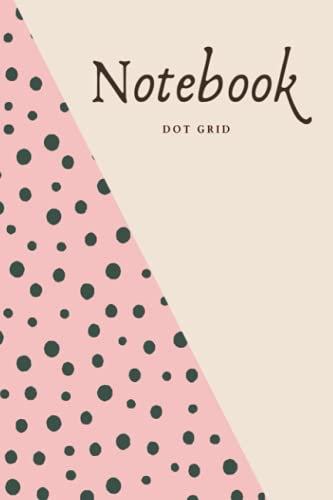 Dot Grid Notebook pot pourri and mandys pink colors: 6 x 9 inches 120 Dotted Pages Black Dotted Notebook Journal
