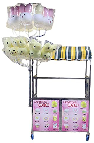Cotton Candy Folding Cart, Candy Floss Maker Machine Commercial, Cotton Candy Maker Floss Machine Cart, Tabletop Commercial Cotton Candy Sugar Maker
