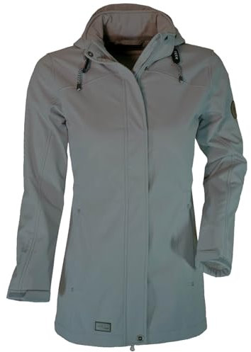 Blue Wave Damen Softshellmantel Biggi - Softshelljacke Outdoor-Jacke Mantel Softshell in Grau Größe 48