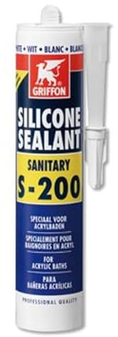 Griffon Silikondichtmittel Sanitär S200 Köcher à 300 ml für Acryl silbergrau