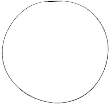 Edelstahl Collier Halsreif ca. Ø 1 mm Bajonett Drehverschluß Halskette Hochwertiger Edelstahlreif (50)