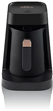 Arzum Okka MINIO JET Türkische Kaffeemaschine, 400 W, 5 Tassen Kapazität, Überlaufschutz, Akustisches Warnsystem, Türkische Kaffeekanne, Kupfer