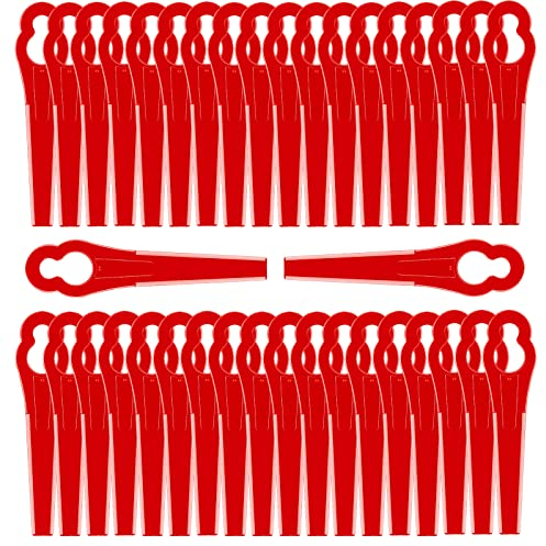 BOELLRUNO 150 pcs Lames de tondeuses Lames en Plastique de Rechange Lame Coupe Bordure Tondeuse à Gazon en Plastique Lames pour Jardin et Pelouse Coupe Bordures