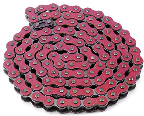 Chain, Link Chain Replacement Spare Parts for Motorbike 420‑106L Motorcycle ATV (A (brown)) + dirt bike chain red 420 red chain 420 chain