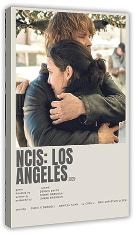 EAUK NCIS: Los Angeles TV-Serie Vintage Poster 6 Leinwand Poster Schlafzimmer Dekor Sport Landschaft Büro Zimmer Dekor Geschenkrahmen: 60 x 90 cm