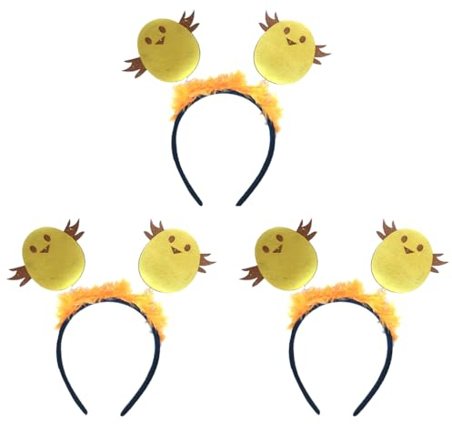 FRCOLOR 3st Kleines Gelbes Hühnchen Stirnband Hühnerkopf Bopper. Ohrhorn-haarreifen Osterküken Kopfschmuck Ostern Stirnb?nder Küken Stirnband Ostern Kopfschmuck Cosplay Kind Oberteile