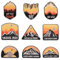 Attuslla Landschaft Flicken zum Aufbügeln, 9 Stück Berg und Wald Patch Aufnäher Thema Camping Applikation Kinder Patches für für DIY T-Shirt Jeans Kleidung Taschen