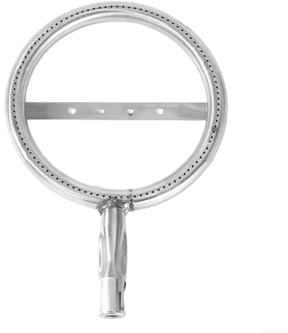 Edelstahl-Grillbrenner, BBQ Runde Brenner Ersatz, D19cm Gasgrill Rohr Einstellbare Rohr Brenner Teile Flamme Platte