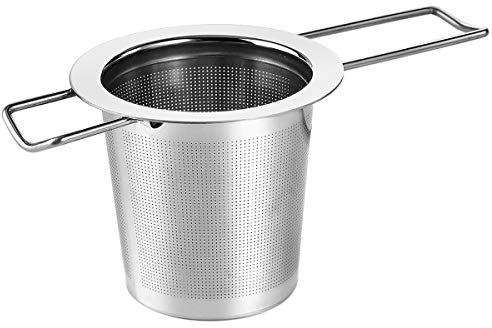 Tibapla Infusore da Tè Multiuso, Filtro per Tè Sfuso con Manici Pieghevoli in Acciaio Inossidabile 304, Colino da Tè Maglia Fine Infusore per Tisane per Tazze Teiere Bicchiere