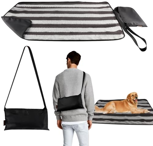 ACUSHLA Faltbare wasserdichte Haustier Decke Camping Decke Hund Katze Mat Wärmende Decke mit Tasche 100 x 70 cm Hundebett Hundematte für Outdoor Innen Große Reisedecke für Haustier
