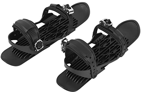 HUSHUI Mini-Ski-Skates, Kurze Schnee-Skateboard-Schuhe, Snowblades-Bindungen Winter-Outdoor-Sportarten