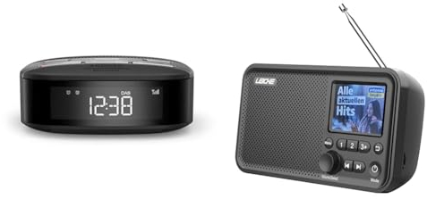 Philips Audio Radiowecker Radio DAB+ Doppelter Alarm & LEICKE tragbares DAB+ Radio mit Bluetooth 5.0 | DAB/DAB+ und UKW Radio