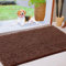 YOOTUKL Saugfähige Chenille Fußmatte für den, rutschfeste Badematte, schlammiger Hund, waschbare Matte, schnell trocknende 60x90cm Braun