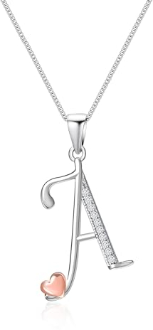 Mesovor Initiale Kette Silber 925 für Damen Mädchen, 100% Sterling-Silber-Buchstaben-Halskette mit Zirkonia, Schmuck, Geschenke für Familie, Mutter, Schwester, Ehefrau (Buchstabe-A)