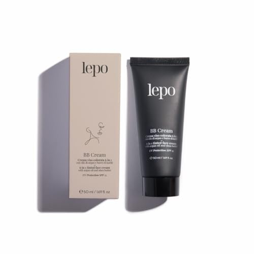 LEPO | BB Cream 6 in 1 getöntes Gesicht - Farbton 02 mittel dunkel mit Arganöl und Sheabutter: Feuchtigkeit und Perfektion für eine strahlende Haut