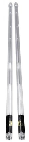 Rordigo 1 lot de baguettes de batterie lumineuses rechargeables 15 couleurs changeantes LED adaptées aux adultes, enfants, batteurs, cadeaux, accessoires de batterie