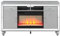 RAABYU Mueble de TV Sterling con Chimenea eléctrica en Color Plata