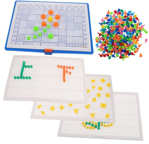 ifundom 1satz Mushrooms Nägel Puzzle Pädagogisches Spielzeug Für Jungen Und Mädchen Steckspiel Für Kindergeburtstag Oder Kindertag Steckplatte