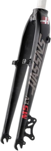DECAKE Fourche Rigide Universelle pour VTT, Freins à Disque en V, 26 et 27,5, en Alliage d'aluminium, Tube Droit de 1-1/8, Fourche Avant de vélo, 9 x 100 mm, dégagement Rapide (Gris et