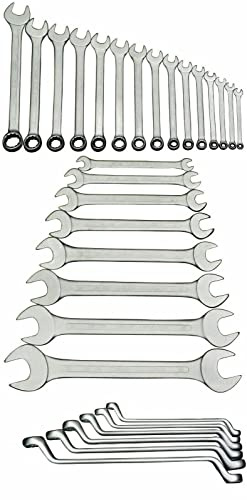Famex Schraubenschlüssel Set Gabelringschlüssel Maulringschlüssel Maulschlüssel Ringschlüssel Satz 31 tlg.
