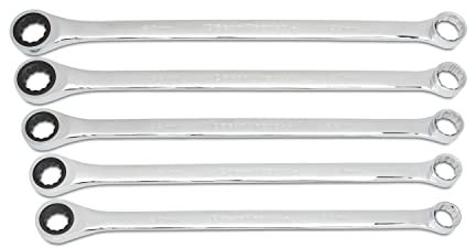 GearWrench 5 Pc. Gearbox 12 Pt. XL Double Box Ratcheting Wrench Set, Metric - 85987