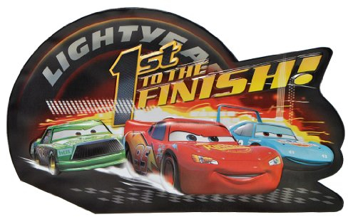 alles-meine.de GmbH XL - 3-D Effekt Auto Cars - Wand Bild/Türschild - Auto Car Lightning Mc Queen - Wanddeko Bilder - für Kinder Kinderzimmer/Autos Wände Wandbild