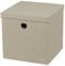 5 Stück Faltbox Creme 28 x 28 x 28 cm Aufbewahrungsbox faltbar mit Deckel