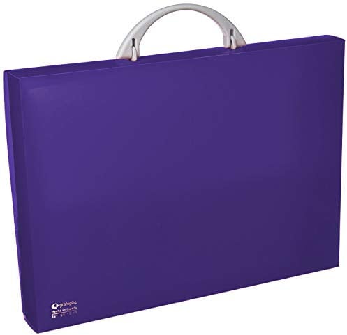 Grafoplas - Schulkoffer aus Polypropylen, Violett, Modell ColorGraf, 34,5 x 24,5 x 4 cm, perfekt für außerschulische Klassen