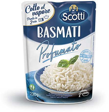 Riso Scotti - Basmati È Pronto in 2' - Riso Basmati Cotto al Vapore - 230 gr