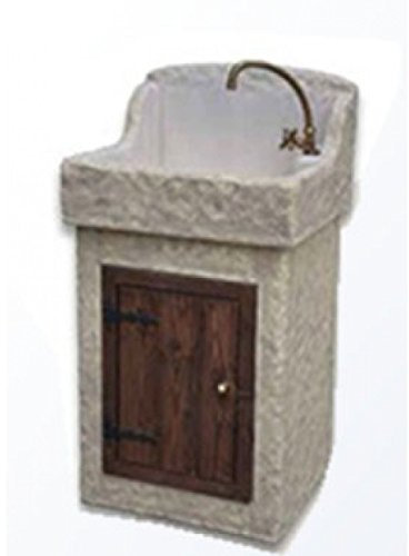 ARTISTICA GRANILLO Lavabo en béton, évier, fontaine, dimensions 55 x 48 H 110 cm.