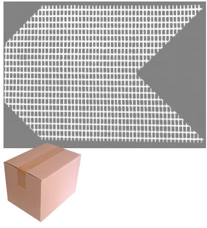 Armierungspfeile 33x40 cm – Diagonalarmierung WDVS Gewebe, Panzerputzgewebe Eckarmierung für Fenster & Türen, Gewebepfeile gegen Risse, Karton a 100 Stück
