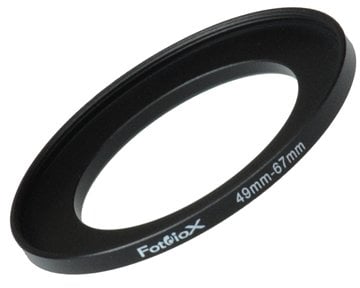 Fotodiox Metall Step Up Filteradapter Ring, eloxiert Schwarz Metall 49mm-67mm, 49-67 -- Objektivgewinde auf Filtergewinde
