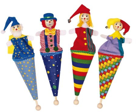 Goki Tütenpuppen - Set 1 mit 4 verschiedenen Puppen