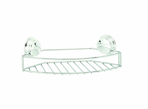 Croydex Twist 'N' Lock Plus Small Storage Basket, Silver