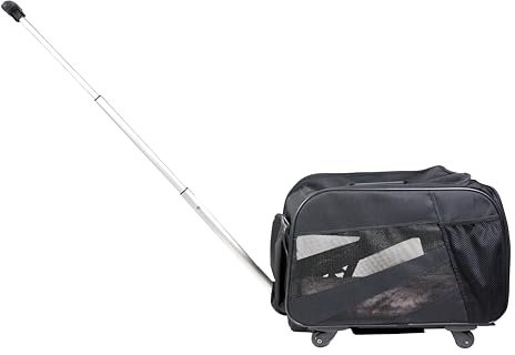 dbest products Pet Smart Cart, groß, schwarz, Rolltasche mit Rädern, weiche Seiten, faltbar, Reisetasche, für Hunde und Katzen, von Fluggesellschaften zugelassen