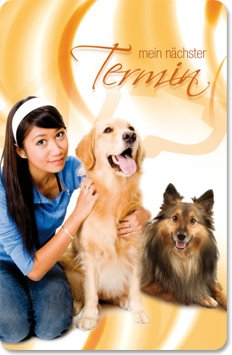 Terminkarten (100 Stück) für Tierarzt, Tierpraxen, Hundefriseur - Terminkarte Freunde fürs Leben