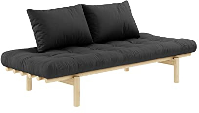 Karup Design, Pace Daybed, Schlafsofa, Gestell: Klarlackiert, Matratzen: Dunkelgrau