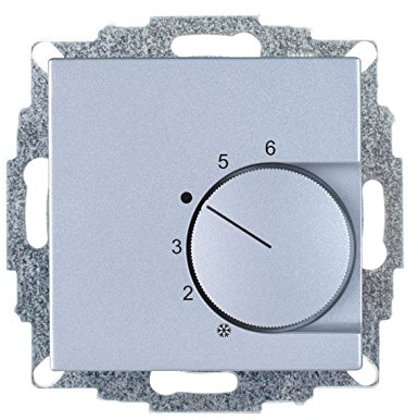 Raumtemperaturregler Aluminium, 230V - passend für Gira E2, E3 und Event