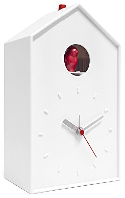 Balvi Wecker Cucu, Farbe Weiß, Tisch- oder Wanduhr, Batterien: 1 x AA + 2 x C (Nicht im Lieferumfang enthalten), ABS-Kunststoff
