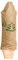 Windhager Winter-Deko-Vlieshaube Protect L, Kälteschutz, Frostschutz für Pflanzen, Wintervlies, Gartenvlies, Abdeckvlies, 0,6 x 1,8 m, Tannenbaum-Motiv, Beige