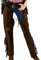 PARTY DISCOUNT® Damen-Chaps Wildlederoptik, braun, Gr. 40-42