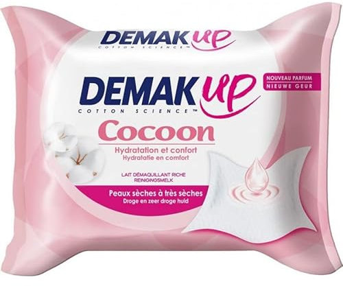 Demak Up Cocoon Hydratation et Confort Peaux Sèches à très Sèches x25 Lingettes (lot de 4)