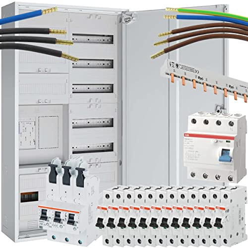 WITTKOWARE Zählerschrank-Komplettset eHZ 1Z/1R | 5-reihig mit APZ-Raum & HLAK | VDE-AR-N 4100 Einfamilienhaus-Verteiler inklusive 50A SLS, FI-Schalter & 12x B16A Automaten