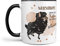 Sunnywall® Tasse Wunschname Schaf Kaffee schwarz niedlich Kaffeebecher individuell Lieblingstasse Geburtstags-Tasse personalisiert Geschenk-Tasse inkl. Geschenkkarte