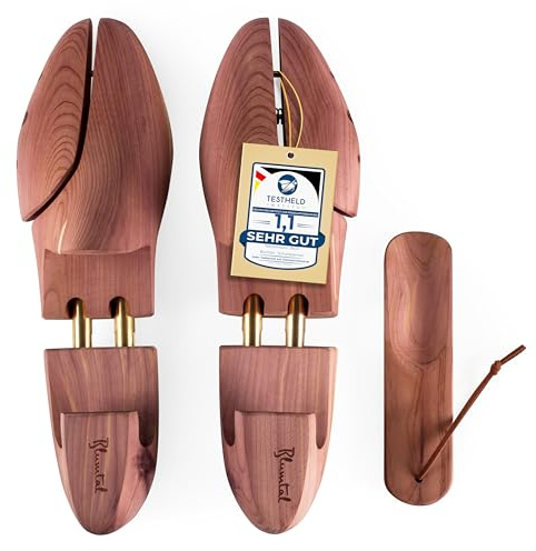 Blumtal TESTSIEGER Premium Schuhspanner Zedernholz - Schuhspanner Herren und Damen inkl. Schuhlöffel - Schuhdehner ergonomisch - Schuhweiter - Shoe Stretcher pflegend und geruchsbindend - Größen 38-47