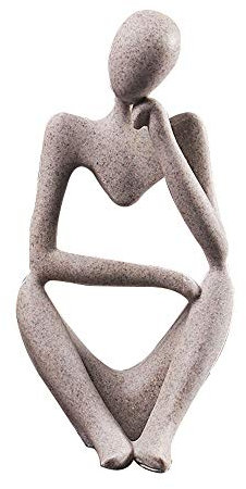 Hosoncovy Harz Denker Statue Denker Skulptur Denker Figur Denker Ornament Denken Männer Ornament Statue Geschenk Skulptur Dekoration für Home Office Bücherregal Schreibtisch Dekor (Linker Denker)