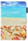 AIFILLE Flip Etui a Rabat Compatible avec iPad Air 2/ iPad 6 Housse en Cuir PU Ultra Slim Porte Monnaie Femme Fille Anti-Rayures Protective Fonction Stand Étoiles de Plage Motif Coque de Protection