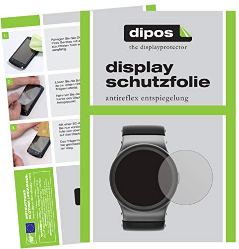 dipos I 6X Schutzfolie matt kompatibel mit 37 mm Durchmesser Uhr Folie Displayschutzfolie